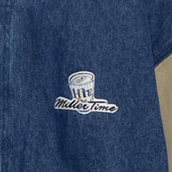 Lee Green Bay Packers Miller Lite denim varsity jacket size XL - Picture 4 of 8